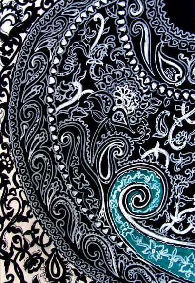 Studio di Paisley, 2016 (inchiostro su carta acquerellata) da linda arthurs