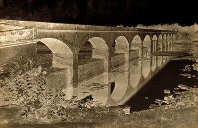 Ponte vicino alla casa del collezionista, Shungavellor, India da Linnaeus Tripe