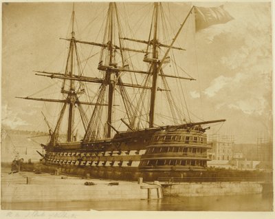 H.M.S. Duke of Wellington a Keyham, Inghilterra. da Linnaeus Tripe