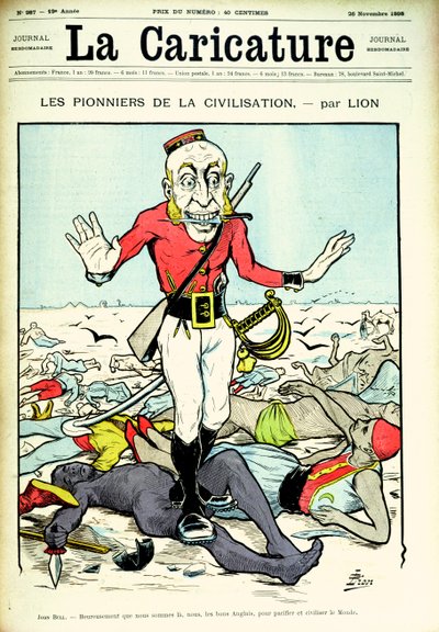 Pionieri della civiltà, John Bull porta pace e civiltà al mondo, copertina della rivista 