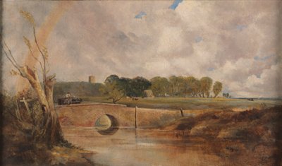 Un arcobaleno - Vista del fiume Stour da Lionel Constable