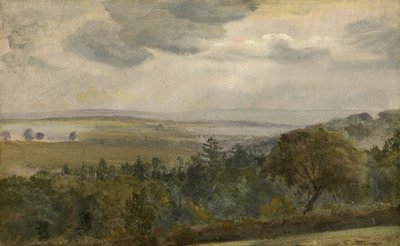 Paesaggio esteso con nuvole, c.1850 da Lionel Constable