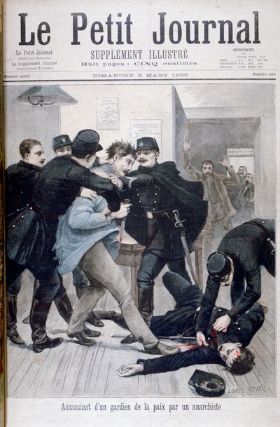 Assassinio di un poliziotto da parte di un anarchico, 1895 da Lionel Noel Royer