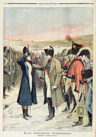 Napoleone Bonaparte (1769-1821) che presenta la medaglia all
