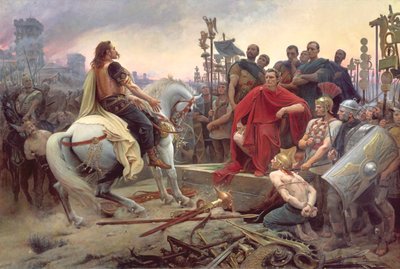 Vercingetorige depone le armi ai piedi di Giulio Cesare, 1899 da Lionel Noel Royer