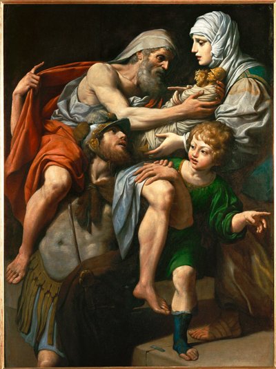 Enee et Anchise - Enea e Anchise. Enea trasporta il padre Anchise da Troia in fiamme ... da Lionello Spada