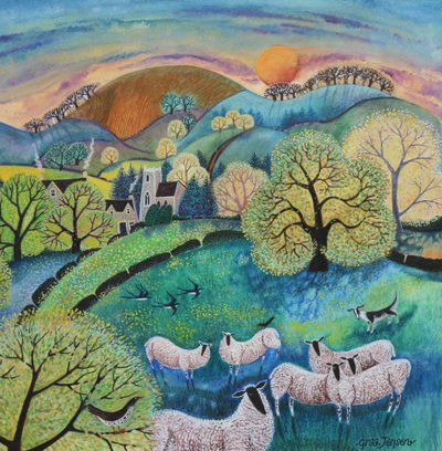 Pecore al pascolo, 2021 da Lisa Graa Jensen
