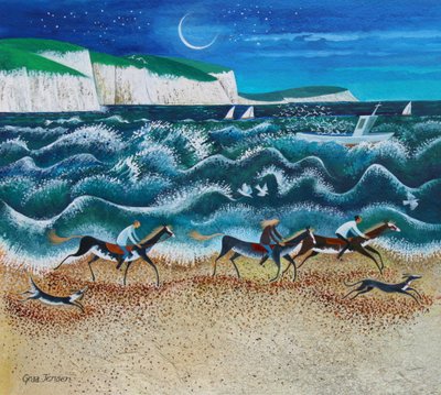 Midnight Riders, 2020 (acrilici su carta) da Lisa Graa Jensen