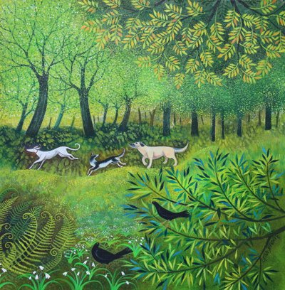 Tre amici, 2024 (acrilici su tela) da Lisa Graa Jensen