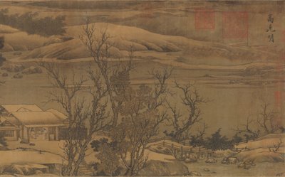 Torrenti e montagne sotto la neve fresca, ca. fine 12° secolo da Liu Songnian