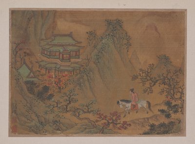 Paesaggio con uomo a cavallo da Liu Yen