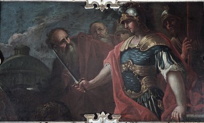 Alessandro Magno taglia il nodo gordiano, 1736-1737 da Livio Retti