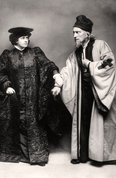 Gertude Elliott e Johnston Forbes-Robertson in Il Mercante di Venezia da Lizzie Caswall Smith