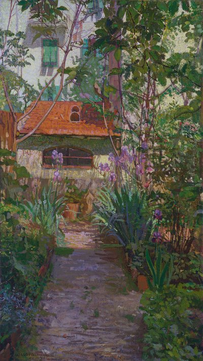 Il trittico o giardino in fiore (pannello laterale) da Llewelyn Lloyd