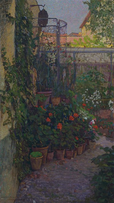 Il trittico o giardino in fiore (pannello laterale) da Llewelyn Lloyd