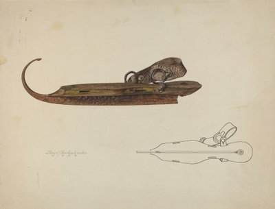 Pattino da ghiaccio, c. 1938 da Lloyd Charles Lemcke