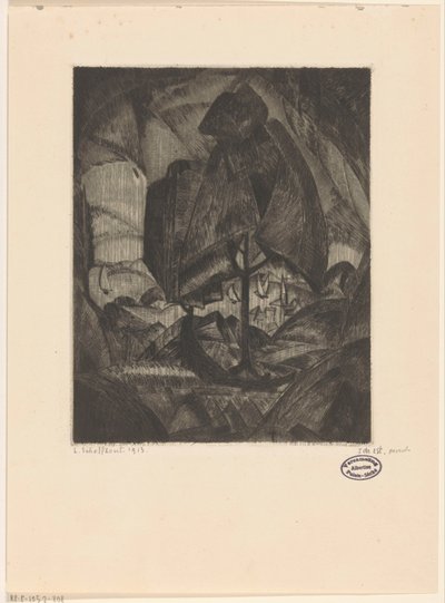 Albero vicino a un lago da Lodewijk Schelfhout (signed by artist)
