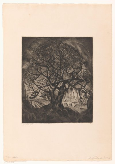 Albero con rami spogli da Lodewijk Schelfhout (signed by artist)