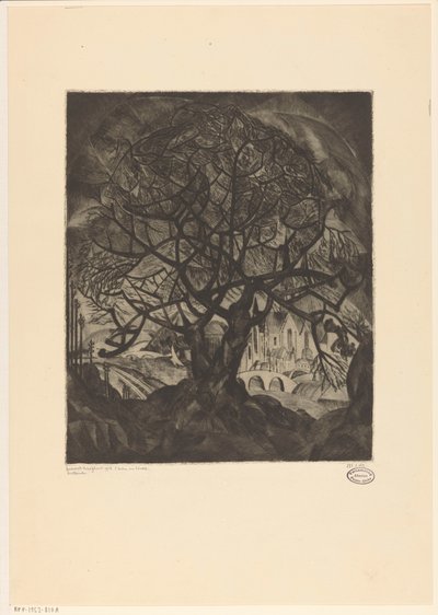 Albero con rami spogli da Lodewijk Schelfhout (signed by artist)