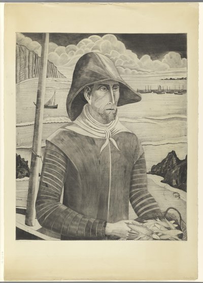 Pescatore bretone da Lodewijk Schelfhout (signed by artist)