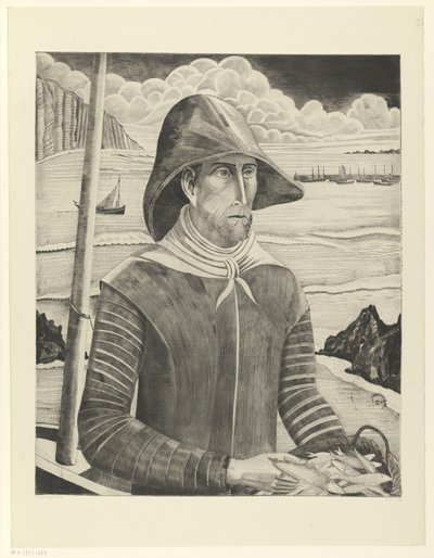 Pescatore bretone da Lodewijk Schelfhout (signed by artist)