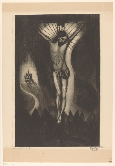 Cristo sulla croce da Lodewijk Schelfhout (signed by artist)