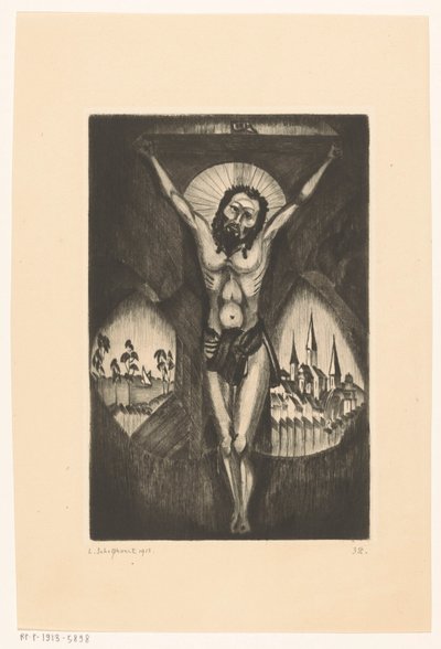 Cristo sulla croce da Lodewijk Schelfhout (signed by artist)
