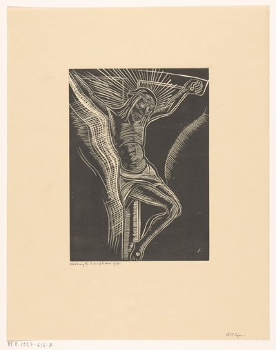 Cristo sulla croce da Lodewijk Schelfhout (signed by artist)
