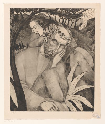 Cristo sul Monte degli Ulivi da Lodewijk Schelfhout (signed by artist)