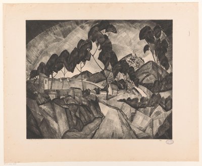Paesaggio collinare in Provenza da Lodewijk Schelfhout (signed by artist)