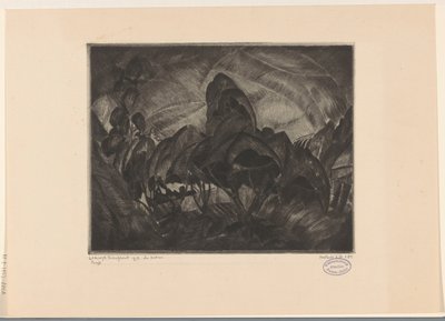 Paesaggio collinare con alberi da Lodewijk Schelfhout (signed by artist)