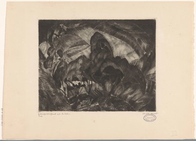 Paesaggio collinare con alberi da Lodewijk Schelfhout (signed by artist)