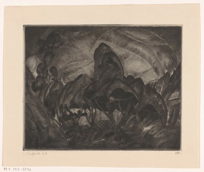 Paesaggio collinare con alberi da Lodewijk Schelfhout (signed by artist)
