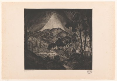 Paesaggio collinare con industria da Lodewijk Schelfhout (signed by artist)