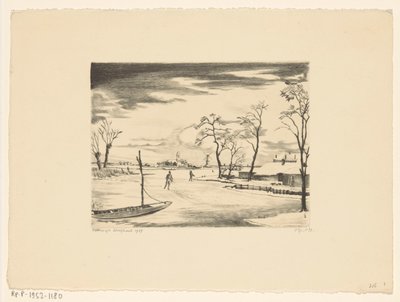 Paesaggio invernale olandese II da Lodewijk Schelfhout (signed by artist)