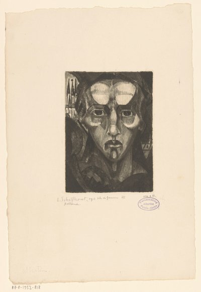 Testa di una donna da Lodewijk Schelfhout (signed by artist)