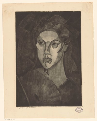 Testa di una donna da Lodewijk Schelfhout (signed by artist)