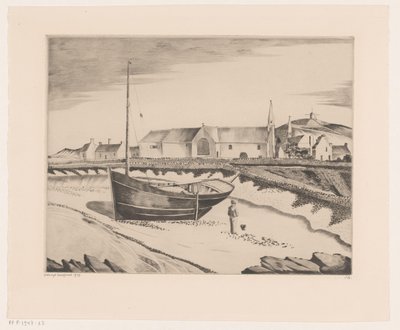 Insediamento sulla costa da Lodewijk Schelfhout (signed by artist)