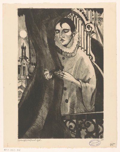 Pierrot II da Lodewijk Schelfhout (signed by artist)
