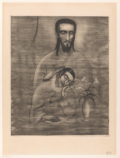 Pierrot e Cristo da Lodewijk Schelfhout (signed by artist)