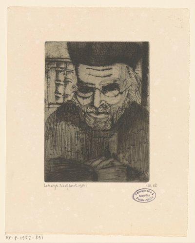 Ritratto di G.J. Brinkman da Lodewijk Schelfhout (signed by artist)