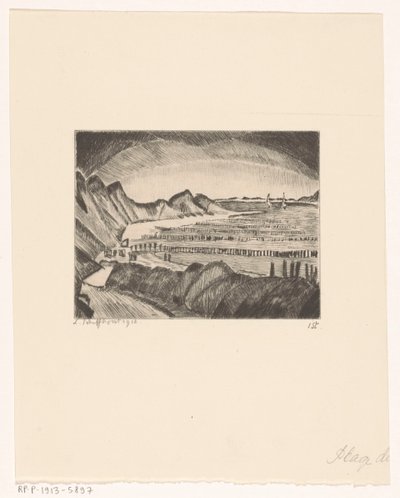 Spiaggia di Domburg da Lodewijk Schelfhout (signed by artist)