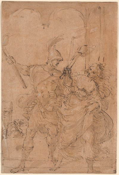 Alessandro e Taide incendiano Persepoli da Lodovico Carracci