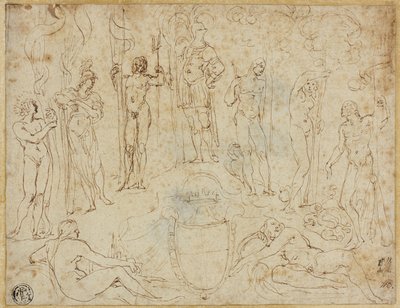 Studio per una conclusione di tesi presentata al Duca di Mantova da Lodovico Carracci