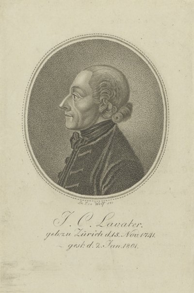 Ritratto del poeta e fisiognomista Johann Kaspar Lavater da Loeser Leo Wolf