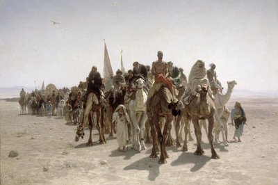 Pellegrini in viaggio verso La Mecca da Léon Belly