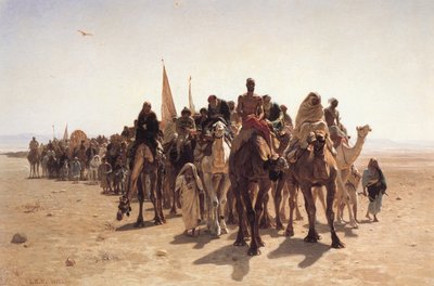 Pellegrini che si recano alla Mecca da Léon Belly