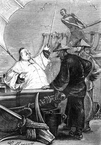 Disegno di Leon Benett, dal libro di Jules Verne 
