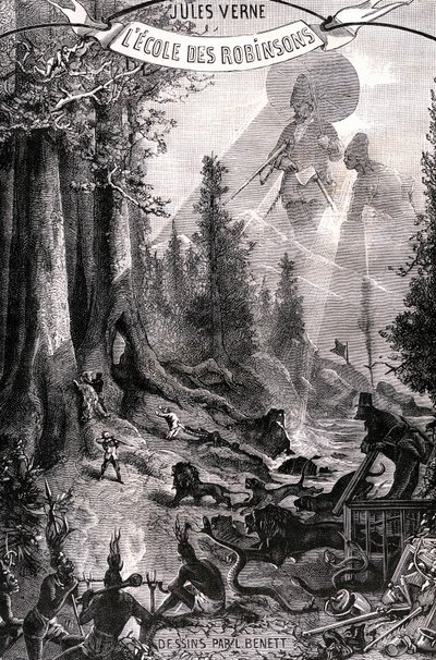 Frontespizio del romanzo di Jules Verne 