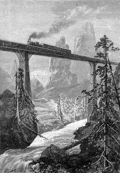 Disegno di Leon Benett, dal libro di Jules Verne 